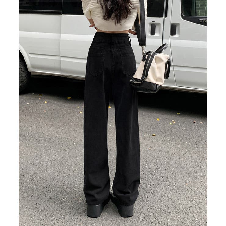 ハイウエスト デニムパンツ ダブルボタン | SUNSHINE CLOSET | 詳細画像13 