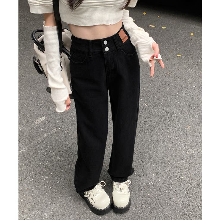 ハイウエスト デニムパンツ ダブルボタン | SUNSHINE CLOSET | 詳細画像14 