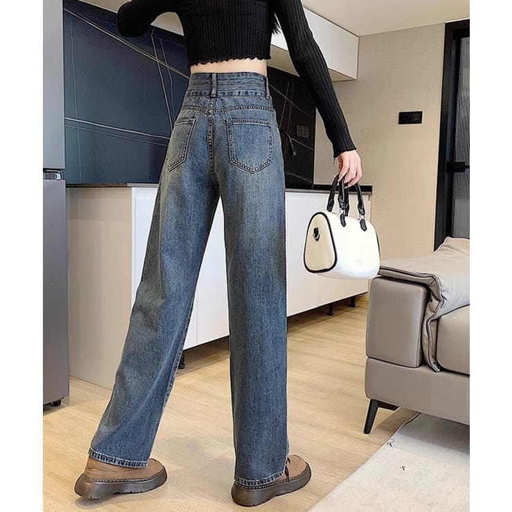 ハイウエスト デニムパンツ ダブルボタン | SUNSHINE CLOSET | 詳細画像16 