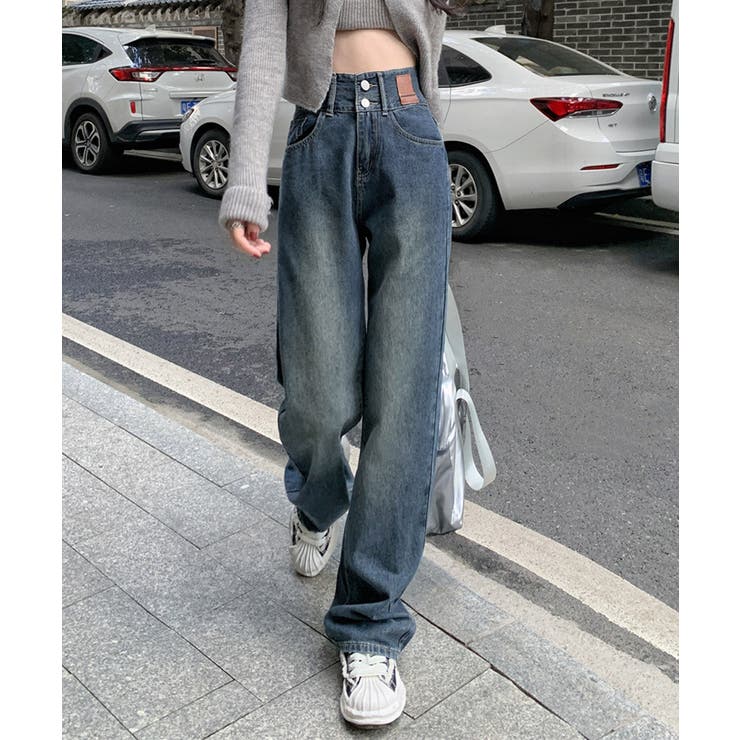 ハイウエスト デニムパンツ ダブルボタン | SUNSHINE CLOSET | 詳細画像17 