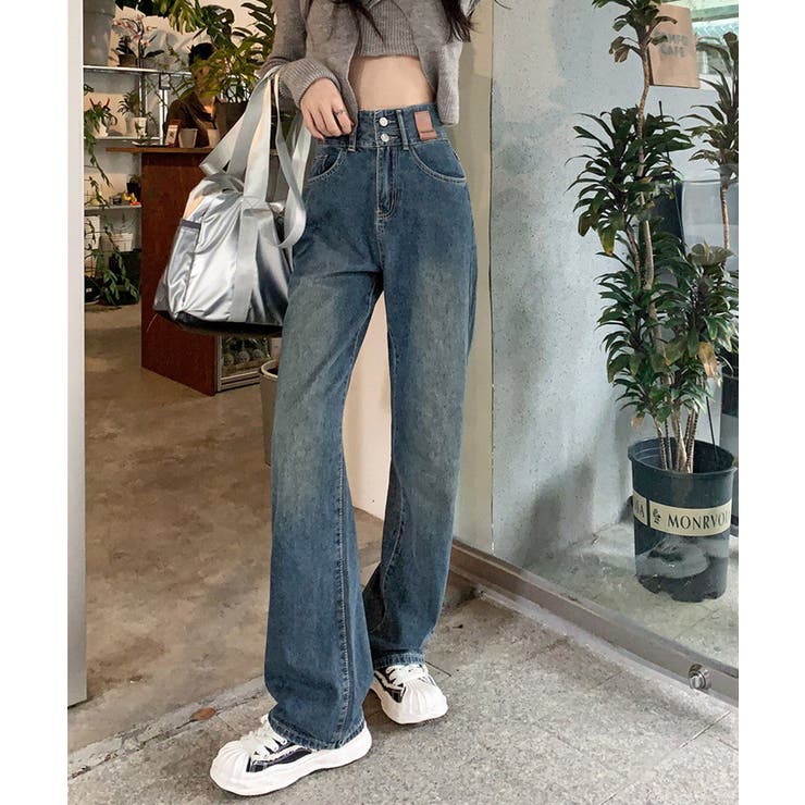 ハイウエスト デニムパンツ ダブルボタン | SUNSHINE CLOSET | 詳細画像20 