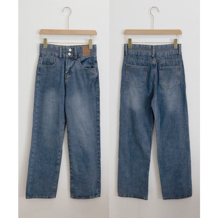 ハイウエスト デニムパンツ ダブルボタン | SUNSHINE CLOSET | 詳細画像30 