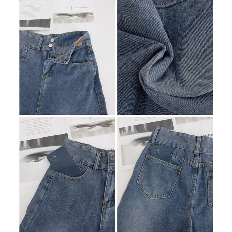 ハイウエスト デニムパンツ ダブルボタン | SUNSHINE CLOSET | 詳細画像32 