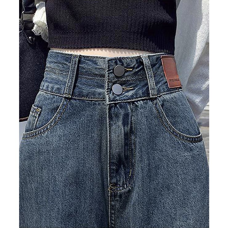 ハイウエスト デニムパンツ ダブルボタン | SUNSHINE CLOSET | 詳細画像4 