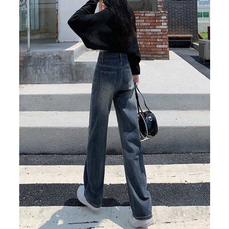 ハイウエスト デニムパンツ ダブルボタン | SUNSHINE CLOSET | 詳細画像6 