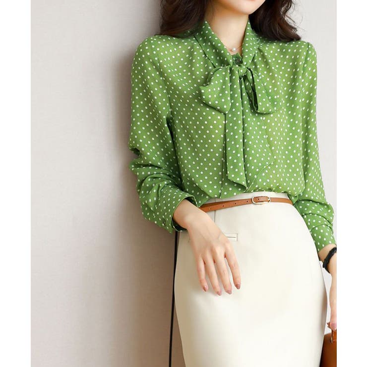 ドット柄ブラウス水玉 カジュアルきれいめ 大人可愛いとろみブラウス | SUNSHINE CLOSET | 詳細画像15 