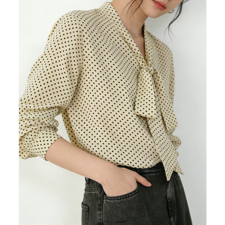 ドット柄ブラウス水玉 カジュアルきれいめ 大人可愛いとろみブラウス | SUNSHINE CLOSET | 詳細画像3 