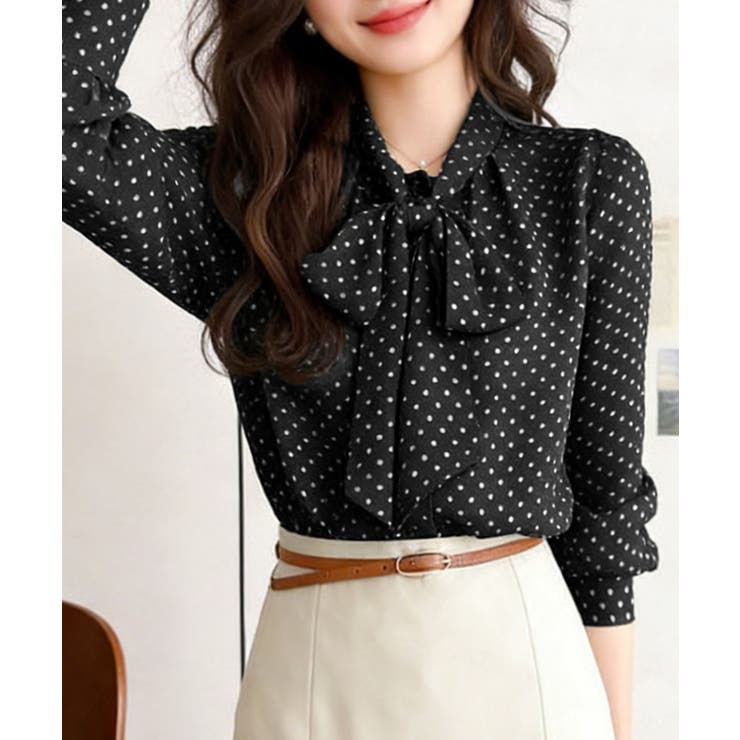ドット柄ブラウス水玉 カジュアルきれいめ 大人可愛いとろみブラウス | SUNSHINE CLOSET | 詳細画像8 