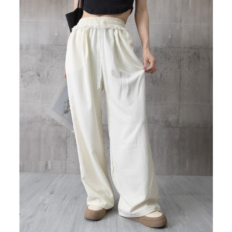 レース付きワイドパンツ イージーパンツ夏 | SUNSHINE CLOSET | 詳細画像29 