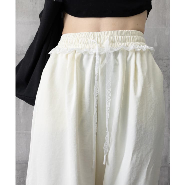 レース付きワイドパンツ イージーパンツ夏 | SUNSHINE CLOSET | 詳細画像30 