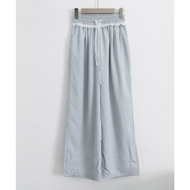 レース付きワイドパンツ イージーパンツ夏 | SUNSHINE CLOSET | 詳細画像33 