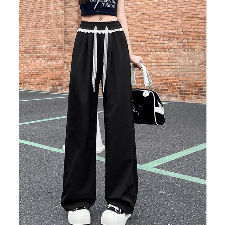 レース付きワイドパンツ イージーパンツ夏 | SUNSHINE CLOSET | 詳細画像5 