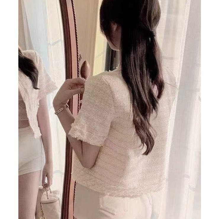 半袖ツイード風ジャケット レディース夏服 | SUNSHINE CLOSET | 詳細画像16 