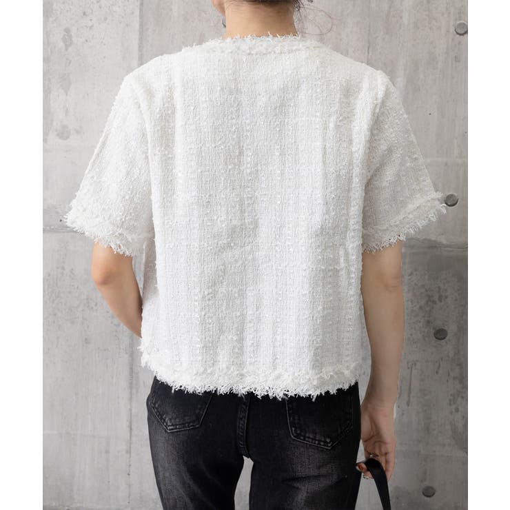 半袖ツイード風ジャケット レディース夏服 | SUNSHINE CLOSET | 詳細画像20 