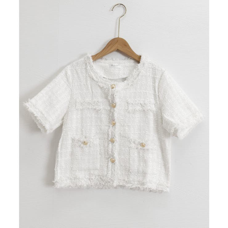 半袖ツイード風ジャケット レディース夏服 | SUNSHINE CLOSET | 詳細画像24 