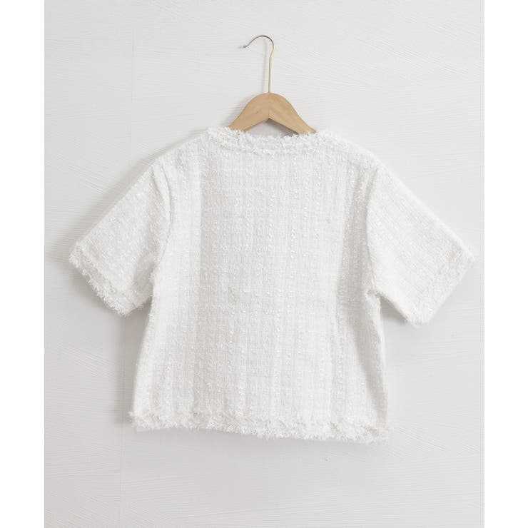 半袖ツイード風ジャケット レディース夏服 | SUNSHINE CLOSET | 詳細画像25 