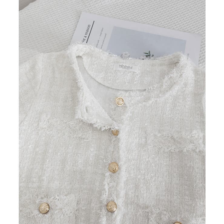 半袖ツイード風ジャケット レディース夏服 | SUNSHINE CLOSET | 詳細画像26 