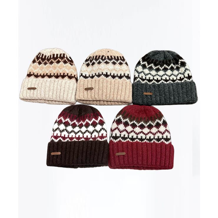 フェアアイル柄ニット帽防寒ニットキャップ | SUNSHINE CLOSET | 詳細画像7 