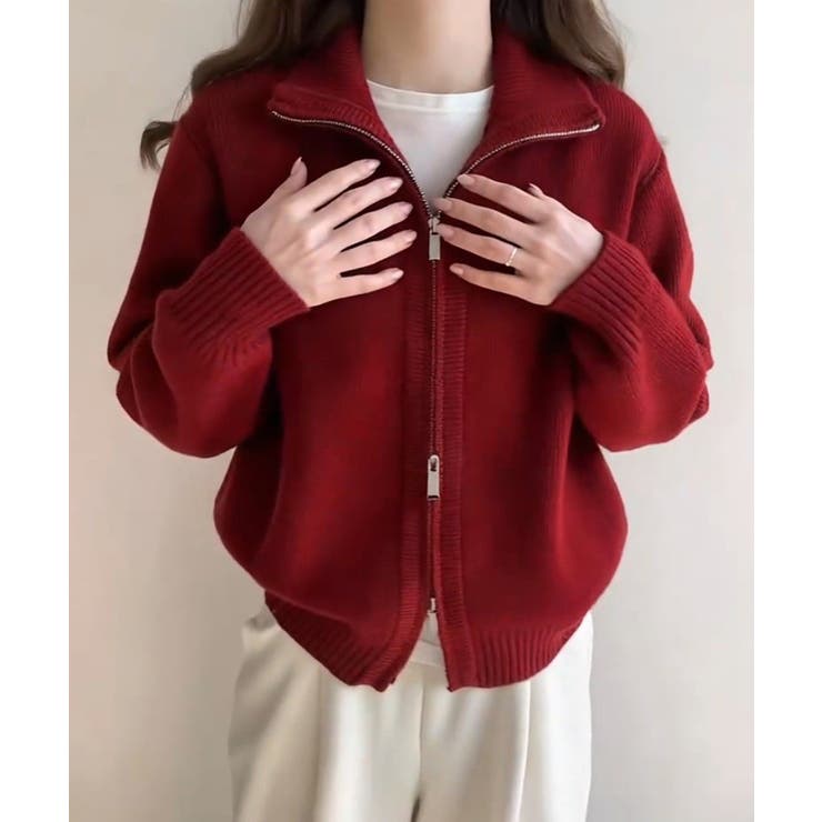 ダブルジップニットカーディガンレディース | SUNSHINE CLOSET | 詳細画像10 