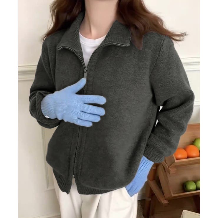 ダブルジップニットカーディガンレディース | SUNSHINE CLOSET | 詳細画像3 