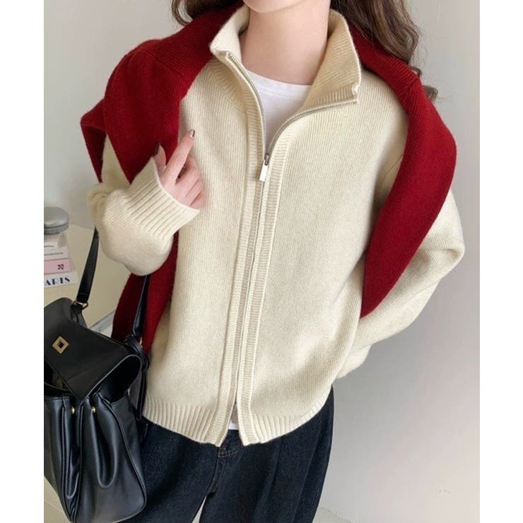 ダブルジップニットカーディガンレディース | SUNSHINE CLOSET | 詳細画像4 