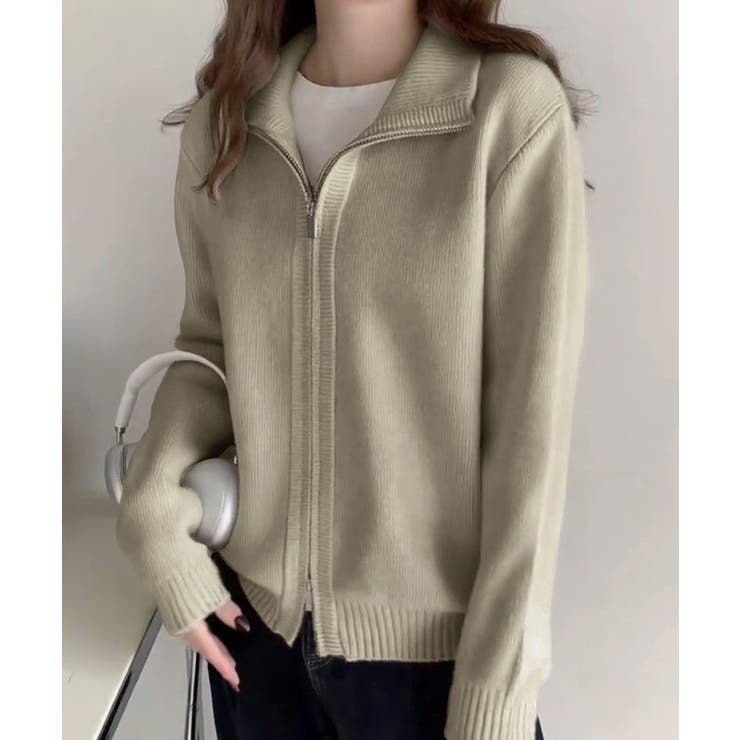 ダブルジップニットカーディガンレディース | SUNSHINE CLOSET | 詳細画像5 