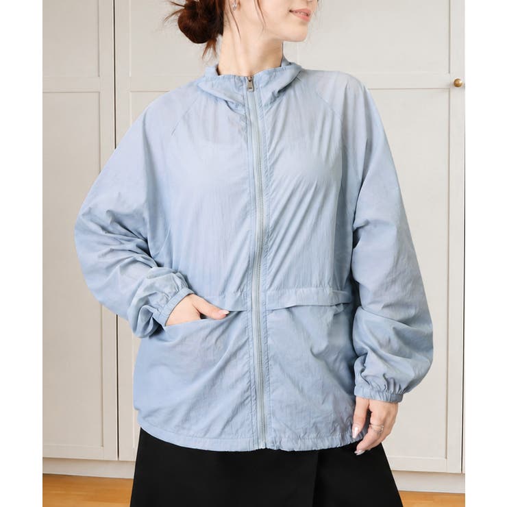 長袖ジップパーカーレディース 春夏薄手シアーカーディガン 体型カバーラッシュガー… | SUNSHINE CLOSET | 詳細画像10 