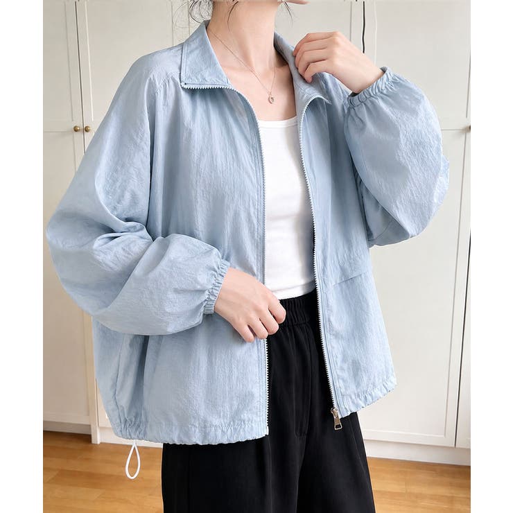 長袖ジップパーカーレディース 春夏薄手シアーカーディガン 体型カバーラッシュガー… | SUNSHINE CLOSET | 詳細画像11 