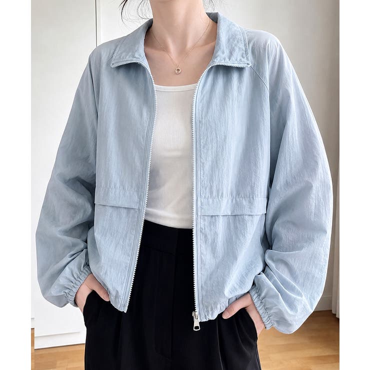 長袖ジップパーカーレディース 春夏薄手シアーカーディガン 体型カバーラッシュガー… | SUNSHINE CLOSET | 詳細画像12 