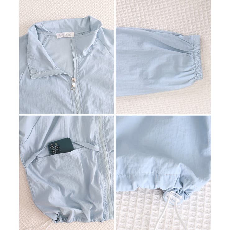 長袖ジップパーカーレディース 春夏薄手シアーカーディガン 体型カバーラッシュガー… | SUNSHINE CLOSET | 詳細画像24 