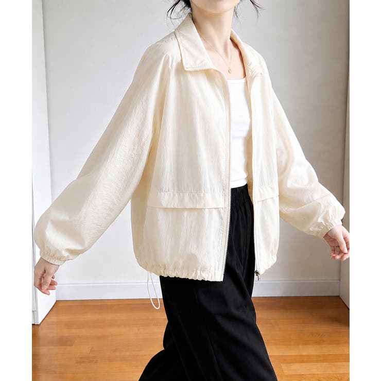 長袖ジップパーカーレディース 春夏薄手シアーカーディガン 体型カバーラッシュガー… | SUNSHINE CLOSET | 詳細画像3 