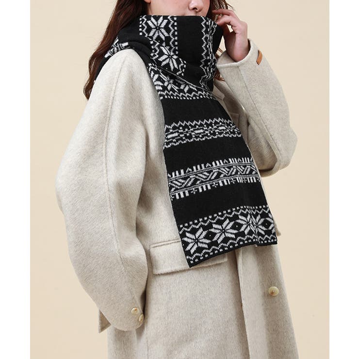 ノルディック柄ニットマフラー 肩掛け秋冬 | SUNSHINE CLOSET | 詳細画像17 