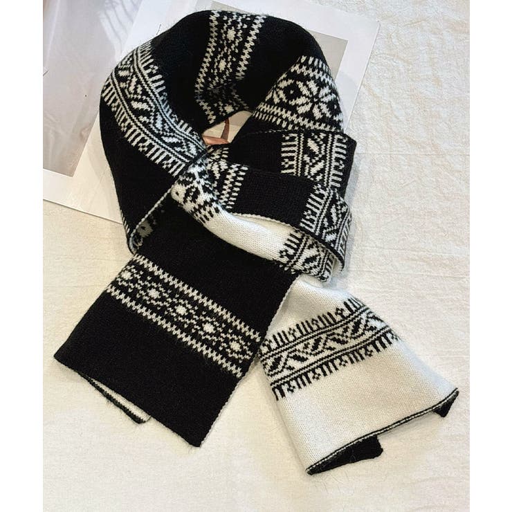 ノルディック柄ニットマフラー 肩掛け秋冬 | SUNSHINE CLOSET | 詳細画像19 