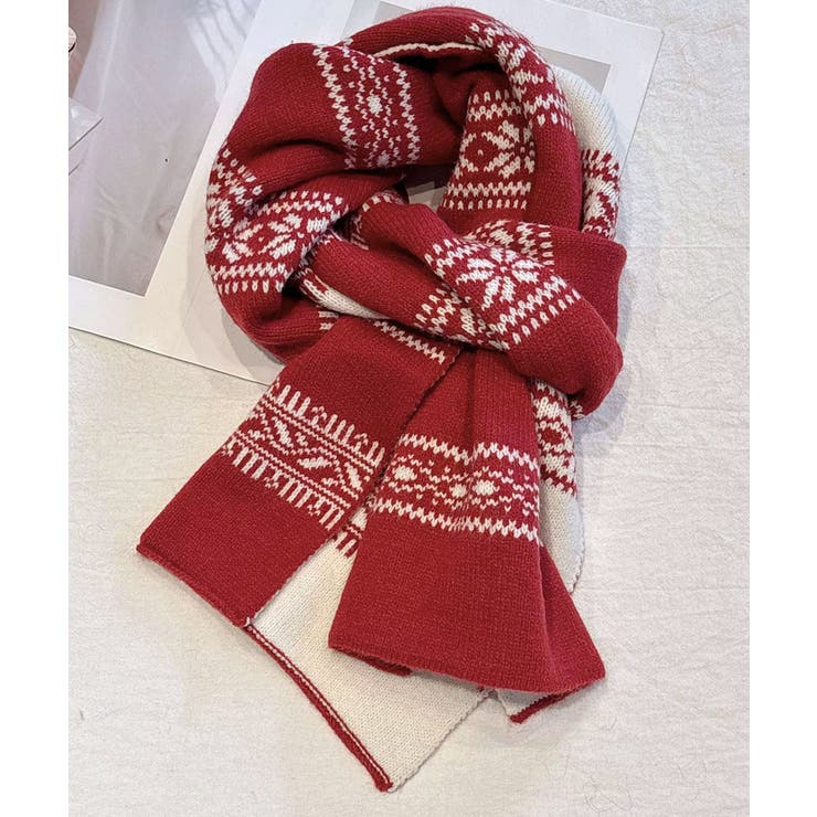 ノルディック柄ニットマフラー 肩掛け秋冬 | SUNSHINE CLOSET | 詳細画像20 