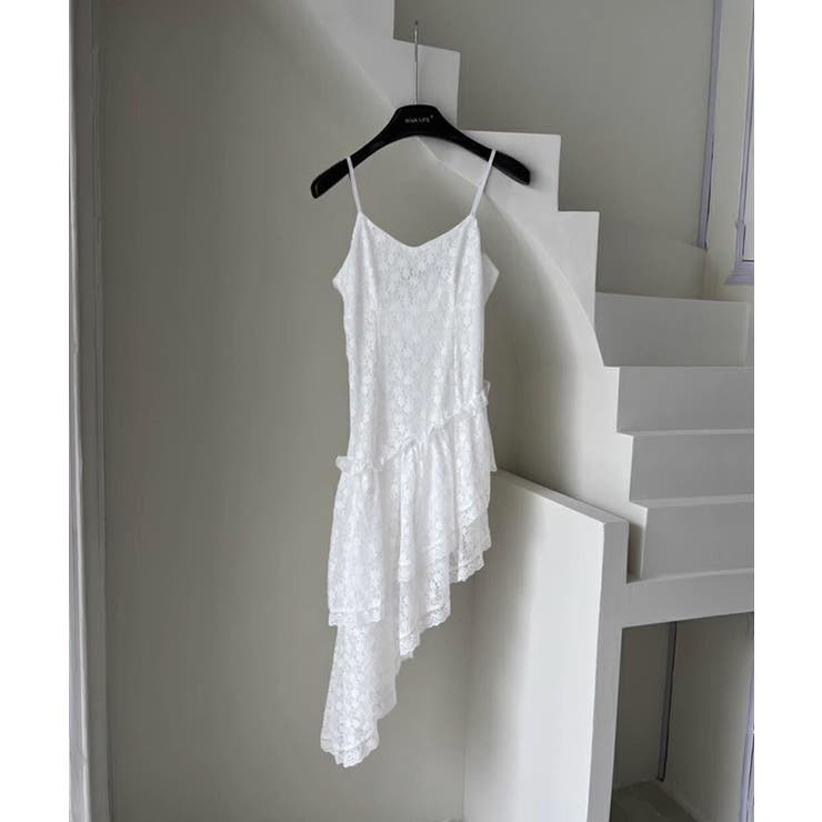 アシンメトリーキャミワンピきれいめ 透け感レースチュニック春夏 ティアードキャミ | SUNSHINE CLOSET | 詳細画像11 