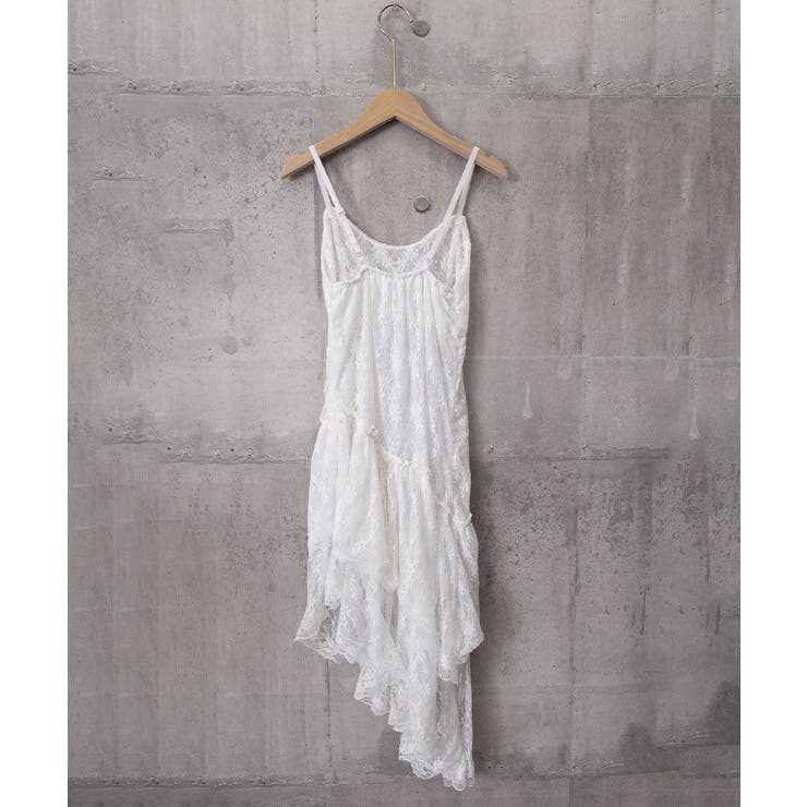 アシンメトリーキャミワンピきれいめ 透け感レースチュニック春夏 ティアードキャミ | SUNSHINE CLOSET | 詳細画像21 