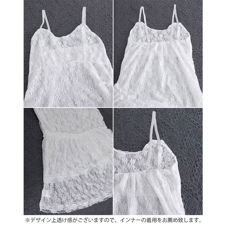 アシンメトリーキャミワンピきれいめ 透け感レースチュニック春夏 ティアードキャミ | SUNSHINE CLOSET | 詳細画像22 