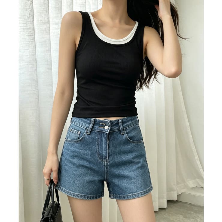 フェイクレイヤードトップス レディース 配色パイピングインナー | SUNSHINE CLOSET | 詳細画像18 