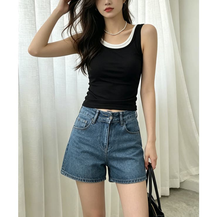 フェイクレイヤードトップス レディース 配色パイピングインナー | SUNSHINE CLOSET | 詳細画像19 