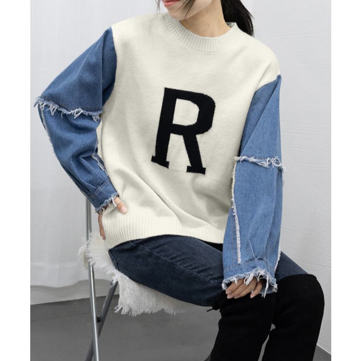 ドッキングニット デニムシャツ 切り替え | SUNSHINE CLOSET | 詳細画像10 