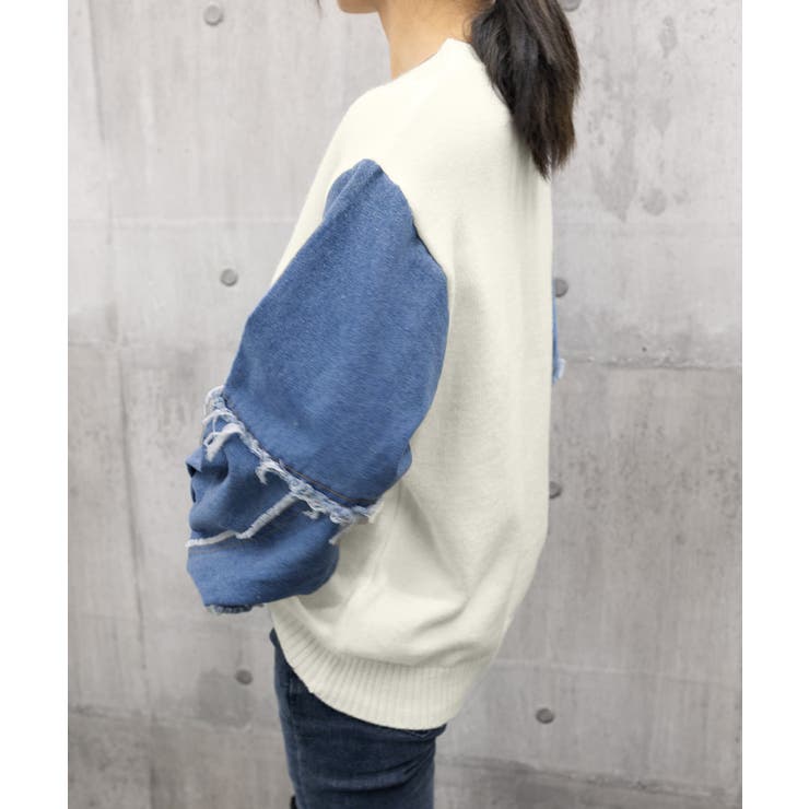 ドッキングニット デニムシャツ 切り替え | SUNSHINE CLOSET | 詳細画像11 