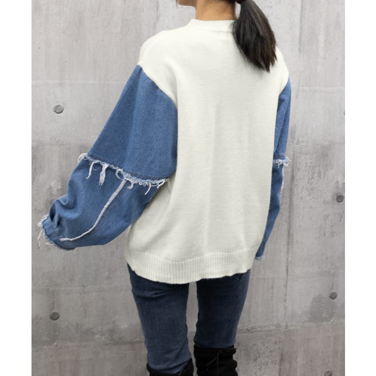 ドッキングニット デニムシャツ 切り替え | SUNSHINE CLOSET | 詳細画像12 