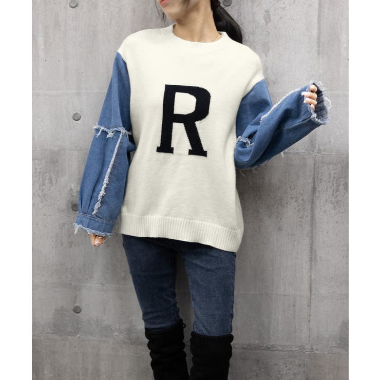 ドッキングニット デニムシャツ 切り替え | SUNSHINE CLOSET | 詳細画像9 