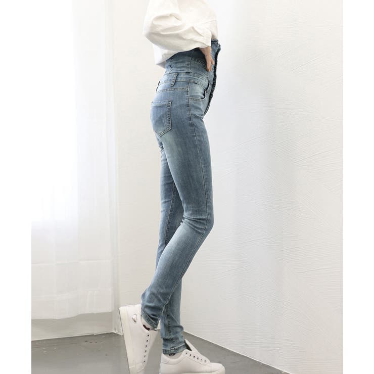 韓国デニム ハイウエスト スキニーパンツ | SUNSHINE CLOSET | 詳細画像21 