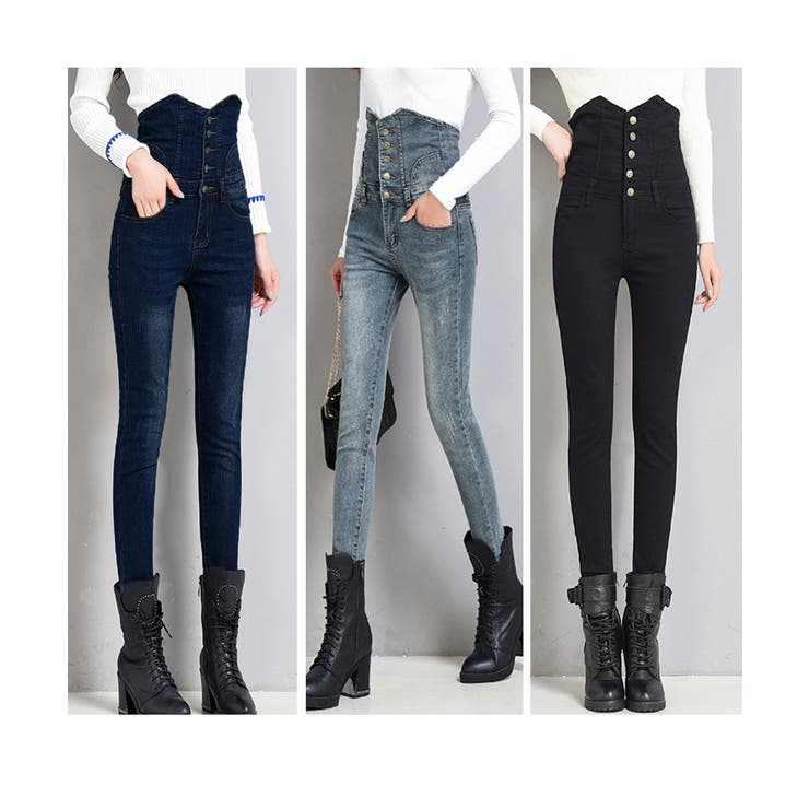 韓国デニム ハイウエスト スキニーパンツ | SUNSHINE CLOSET | 詳細画像23 