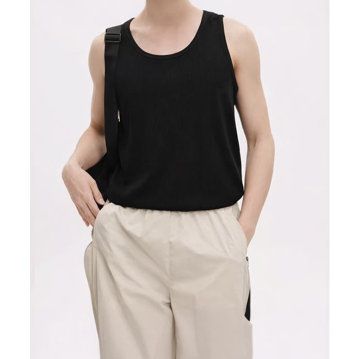 韓国風ノースリーブTシャツメンズ無地 ゆったりトップスおしゃれ 肩出しトップス男… | SUNSHINE CLOSET | 詳細画像7 