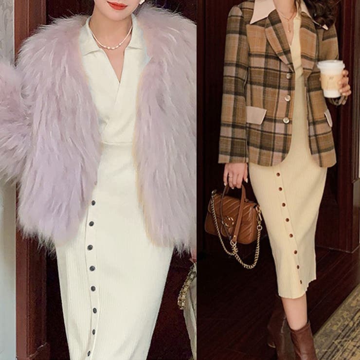 カシュクールニットワンピース レディース | SUNSHINE CLOSET | 詳細画像12 