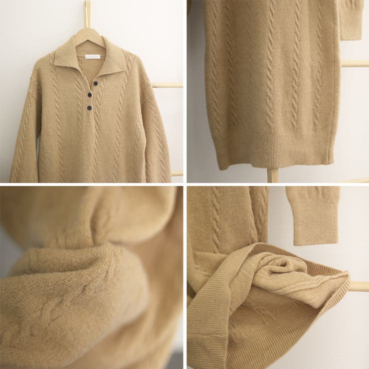 ケーブル編み ニットワンピース 韓国秋冬 | SUNSHINE CLOSET | 詳細画像4 