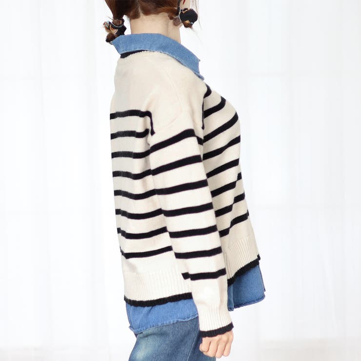 ドッキングニットトップス レディース韓国 | SUNSHINE CLOSET | 詳細画像16 