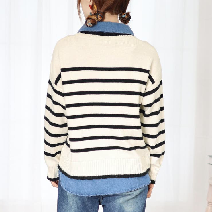 ドッキングニットトップス レディース韓国 | SUNSHINE CLOSET | 詳細画像17 